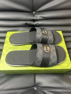 Gucci Double G Presbyopic Flip Flops Cross Sandals Thick Sole Slippers Beach Shoes