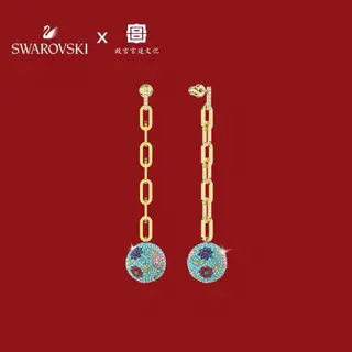 Swarovski Flower Blooming Yaoji Daji Gourd Bottle Ball Earrings