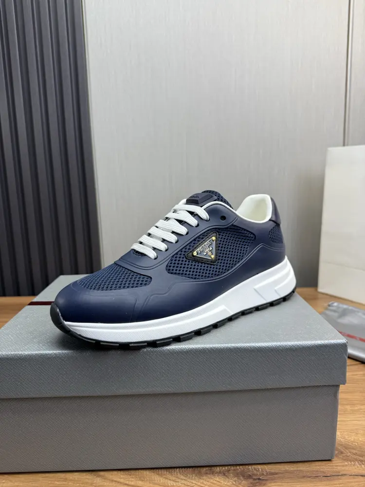 Prada men’s shoes shipped Official website sync⬆ Original flying woven cowhide fabric +