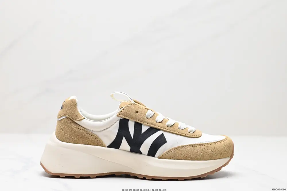 MLB height-enhancing retro NY big logo suede thick sole men’s and women’s dad shoes couple 32SHX1111
