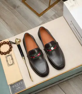 Gucci formal leather shoes Italy imported cowhide + top imported water-dyed cowhide lining
