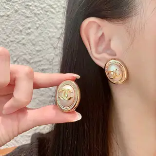 CHANEL style ear clip Earrings