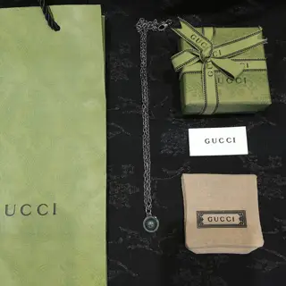 Gucci Garden series peacock green necklace