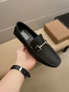 Salvatore Ferragamo casual slip-on shoes. The upper
