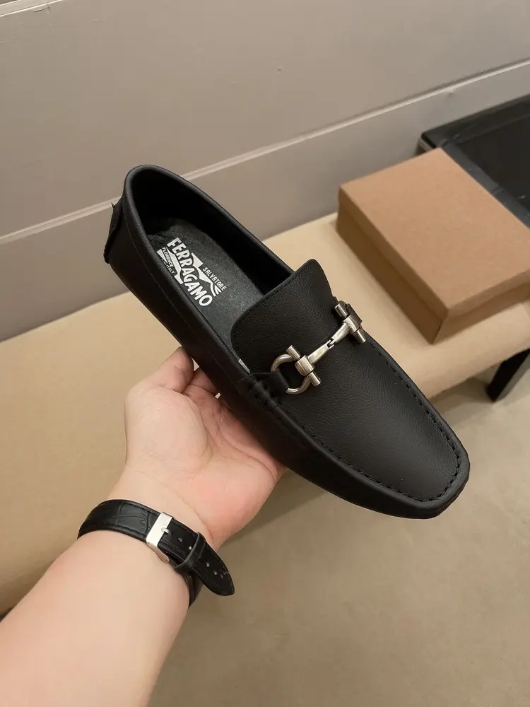 Salvatore Ferragamo casual slip-on shoes. The upper