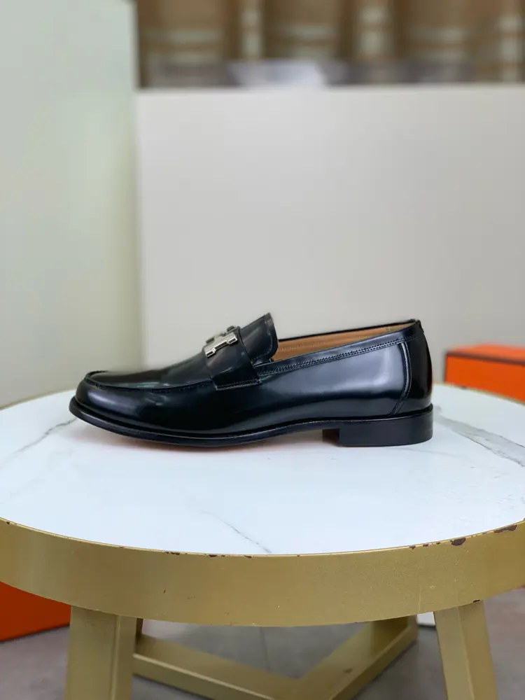Hermès Men’s Fashion Formal and Casual Leather Shoes Slip-on Style