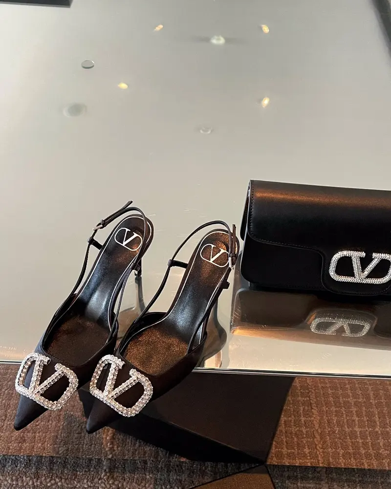 Valentino V-buckle high heels