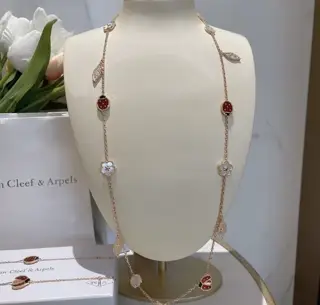 Van Cleef & Arpels 20-flower ladybug necklace