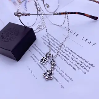 Chrome Hearts Scout Flower Pendant Necklace