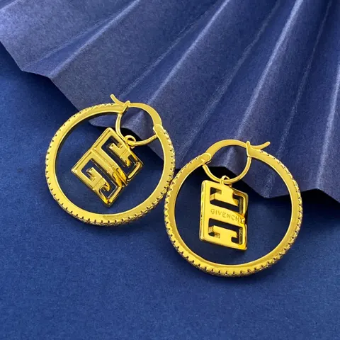 Givenchy’s new fashion exquisite diamond-studded circle combination hollow Givenchy logo
