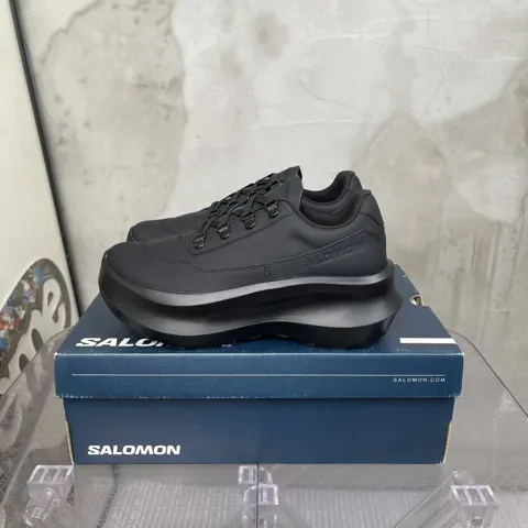 Salomon CDG Rei Kawakubo co-branded thick-soled shoes (leather surface)