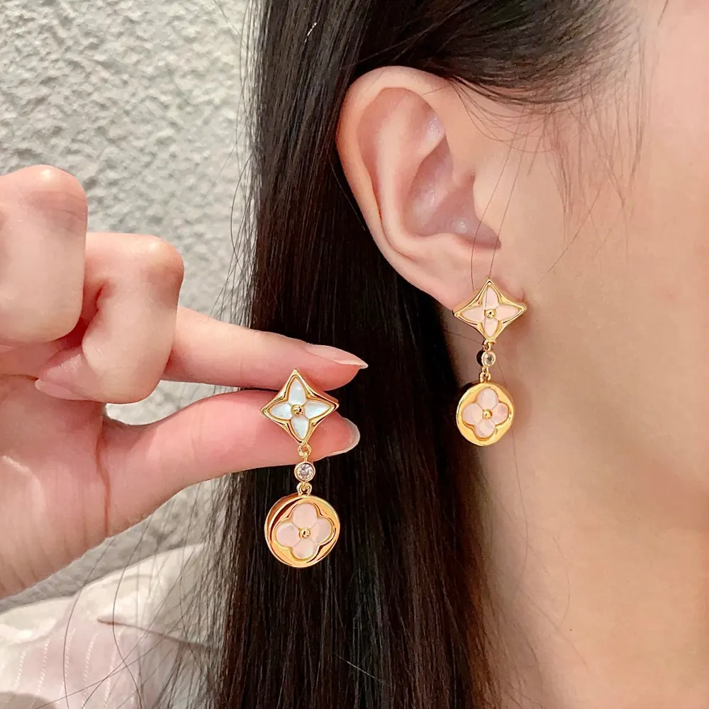 Louis Vuitton classic monogram earrings