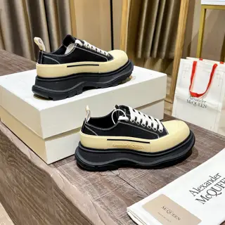 McQueen thick-soled couple thick-soled canvas dad shoes
