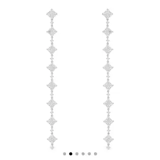 Apm monaco new shining dangling diamond earrings long style