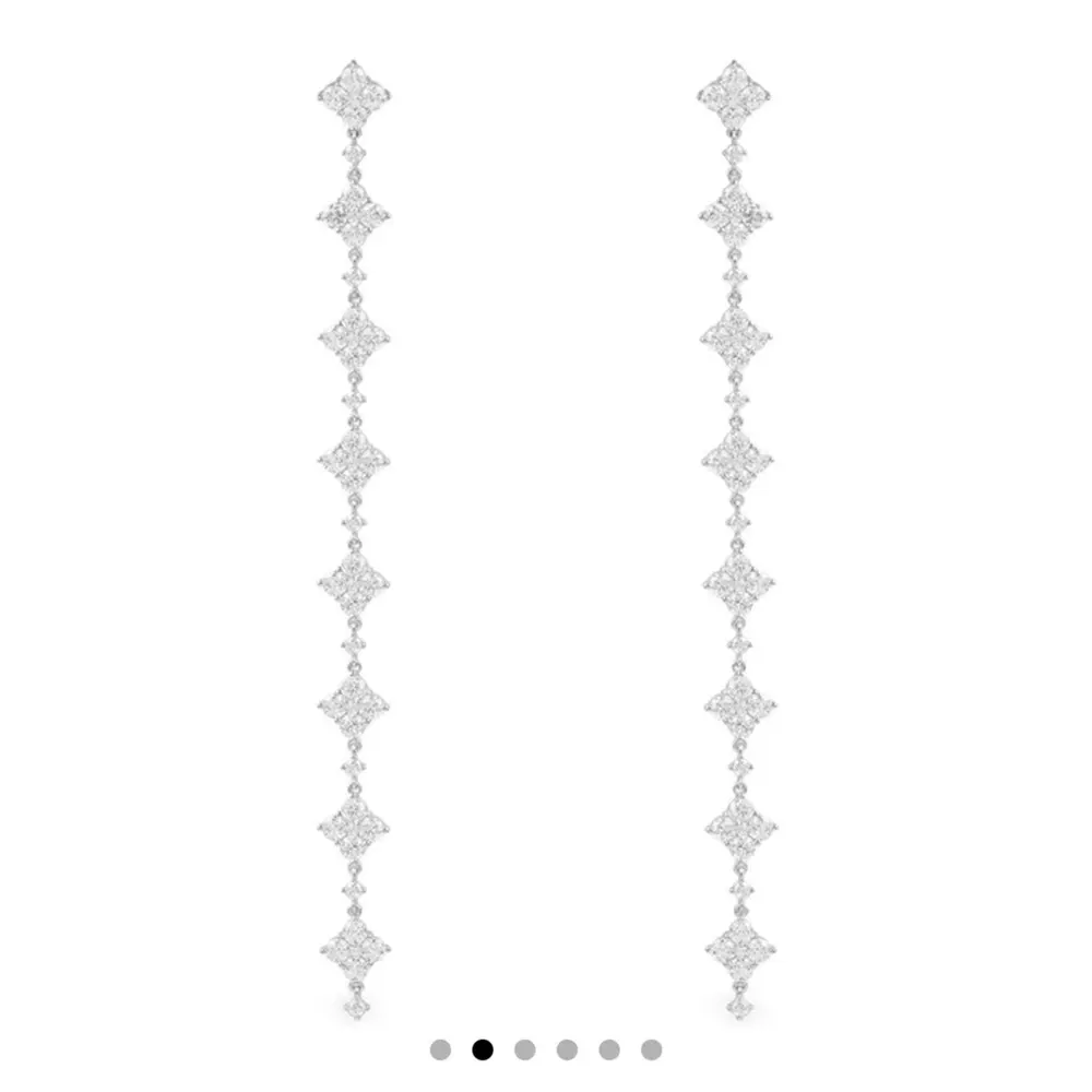 Apm monaco new shining dangling diamond earrings long style