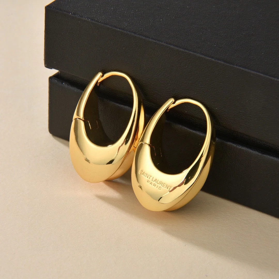Yves Saint Laurent letter earrings