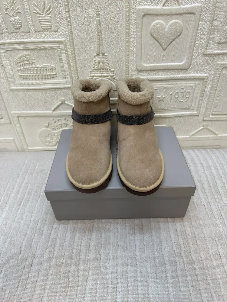 Brunello Cucinelli lambskin low boots