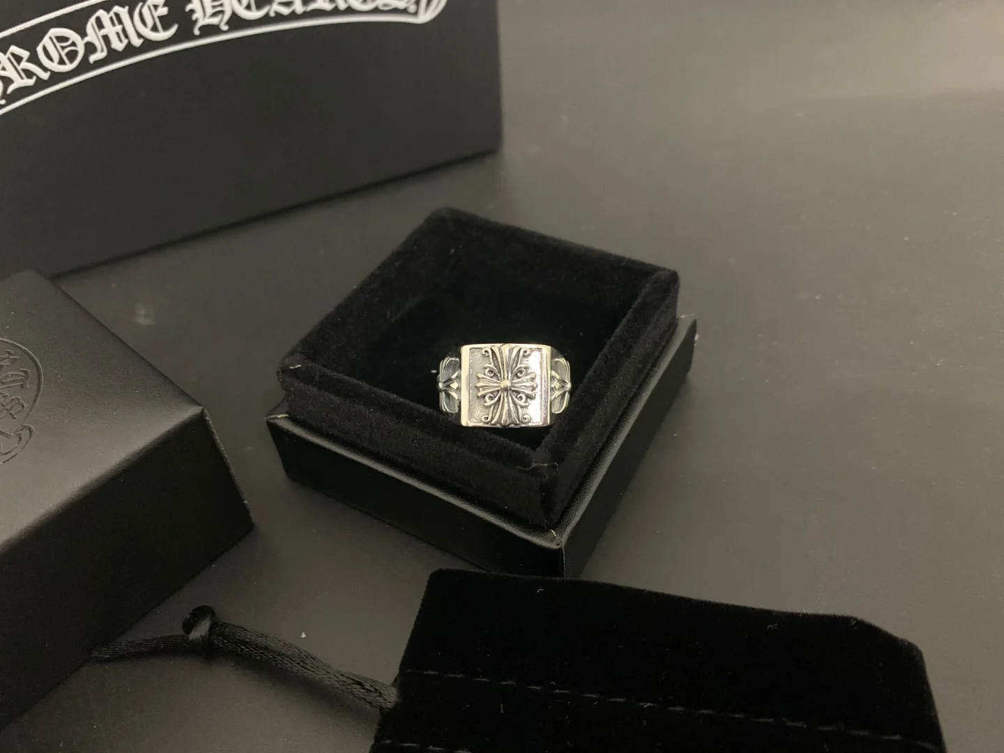 Chrome Hearts Cross Square Open Ring