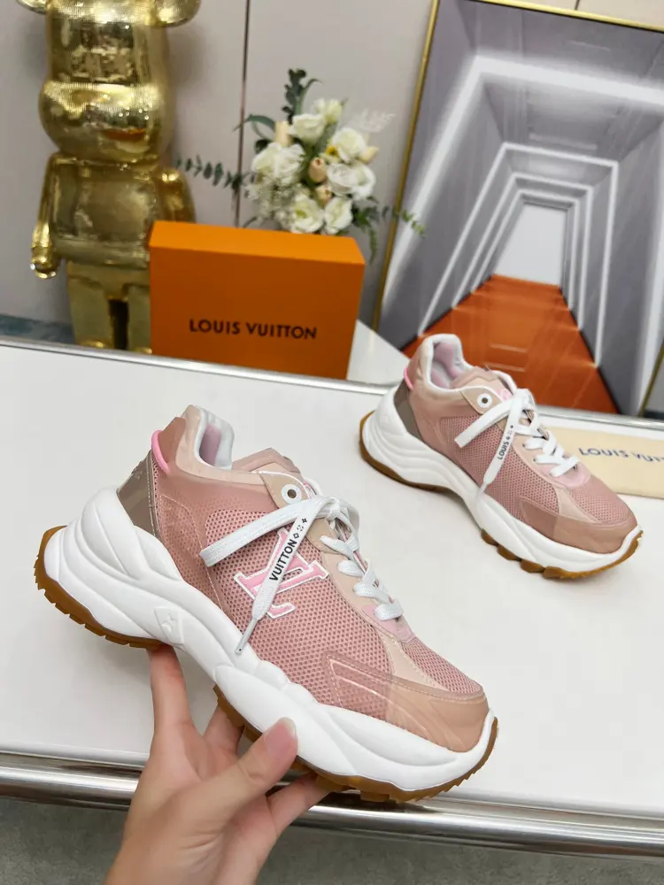 Louis Vuitton Run 55 sneakers combine mesh fabric