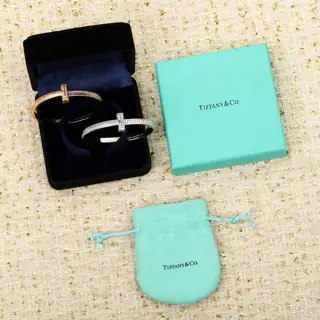 Tiffany T1 wide hinged diamond bracelet