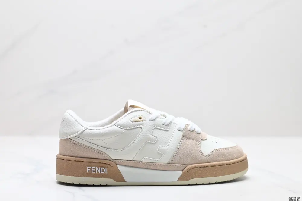 FENDI Match leather low-top casual fashion sneakers