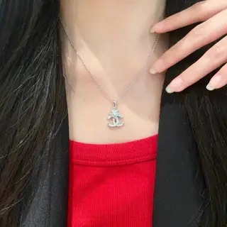CHANEL vintage double c necklace