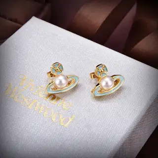 Vivienne Westwood Saturn Bow Earrings Elegant and refined design