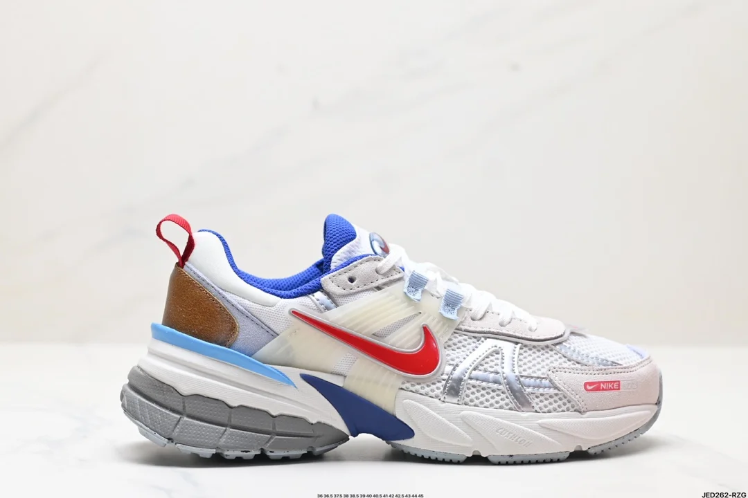 Nike V2K RUN running shoes retro style mesh breathable sports shoes gray and silver tight FD0736-101