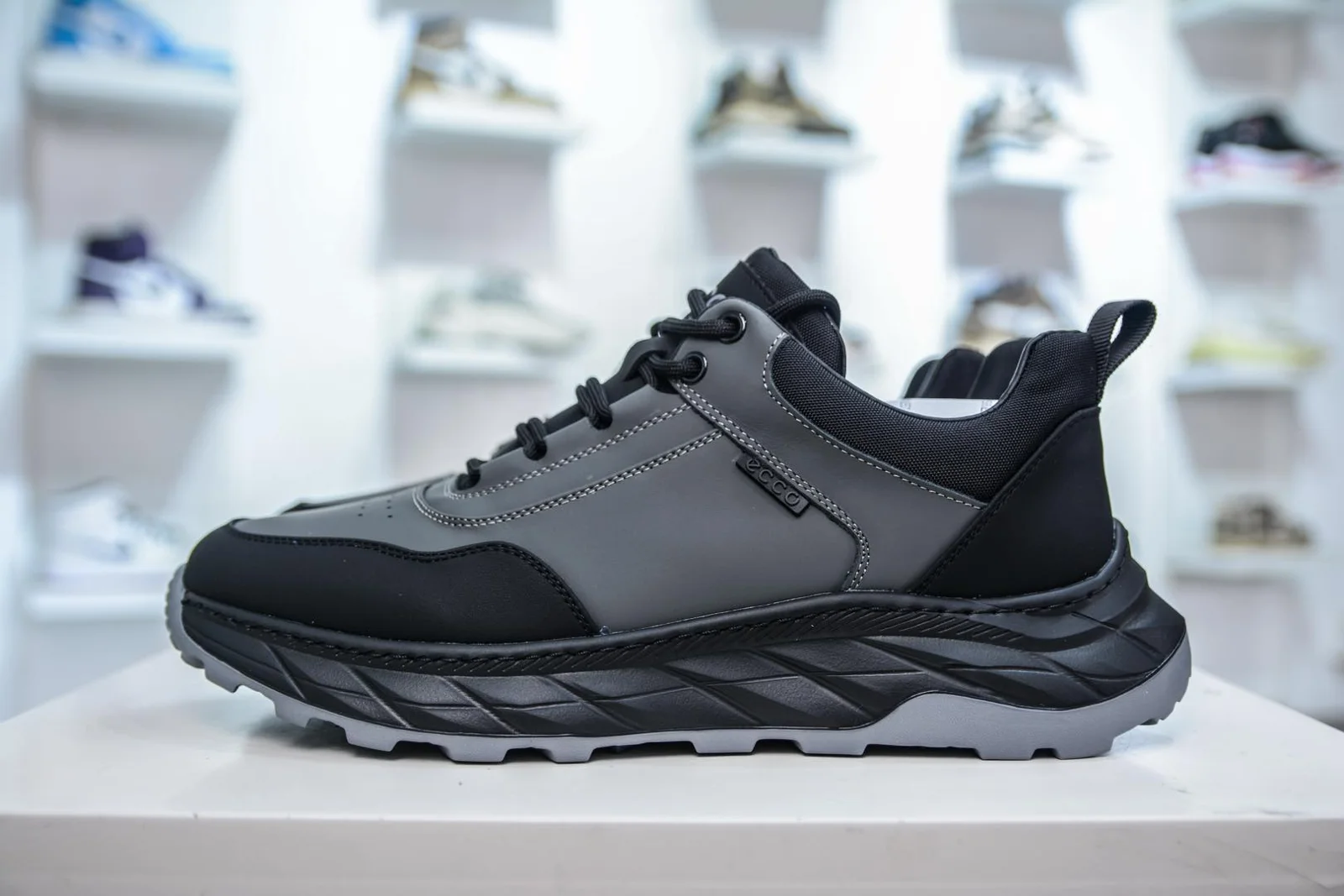 ECCO running shoes thick sole heightening dad shoes