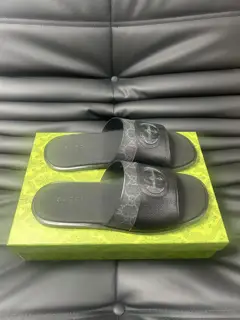 Gucci Double G Presbyopic Flip Flops Cross Sandals Thick Sole Slippers Beach Shoes
