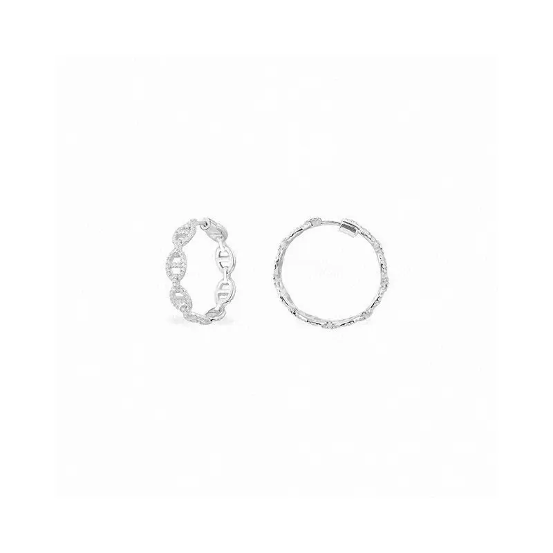 Apm monaco sailor chain hoop earrings large size