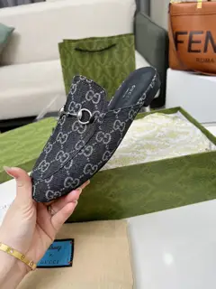 Gucci Mule Slippers Imported washed denim