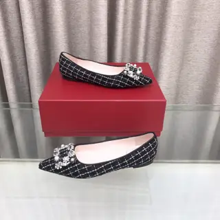 Roger vivier Efflorescence plaid high-heeled shoes