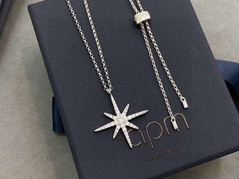 Apm monaco classic multi-star crystal diamond necklace for women
