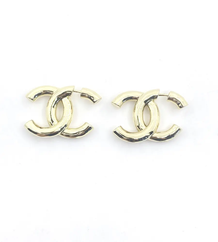Chanel Double C Vertical Earrings