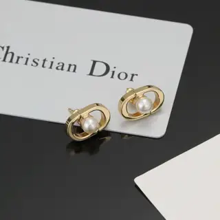 Dior gold cd earrings zp made small and exquisite low-key luxury meet all kinds of clothing