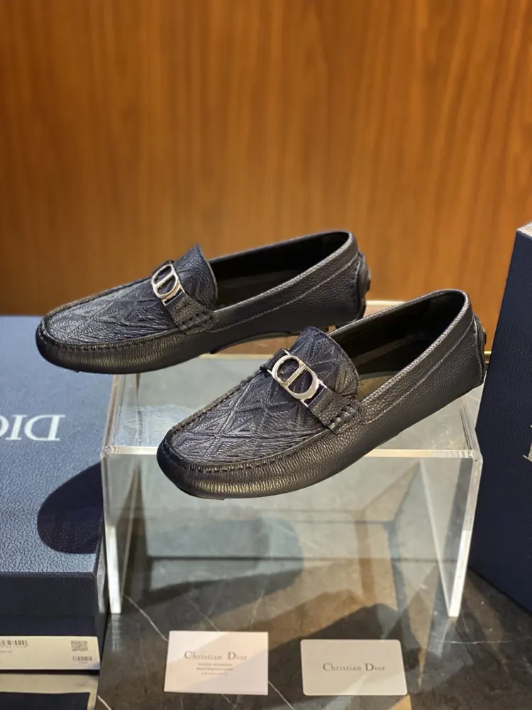 The DIOR Odeon loafers continue the classic dress shoe silhouette with a more elegant