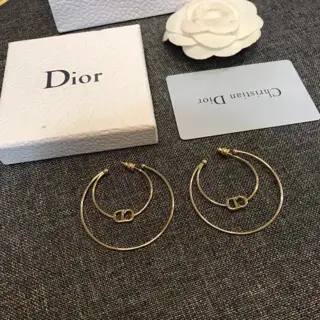 Dior CD hoop earrings are super finely crafted