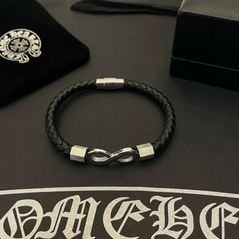 Chrome Hearts Great Wall leather bracelet