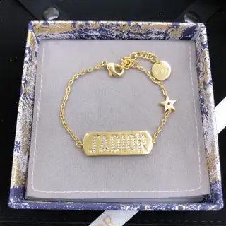 Dior new CD chain star bracelet zp custom made Swarovski pearls