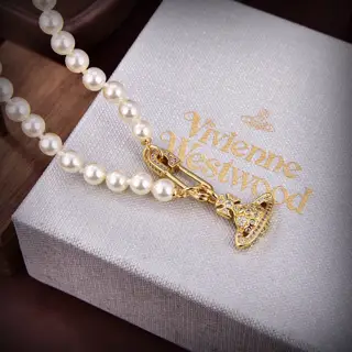 Vivienne Westwood Queen Saturn Pearl Necklace
