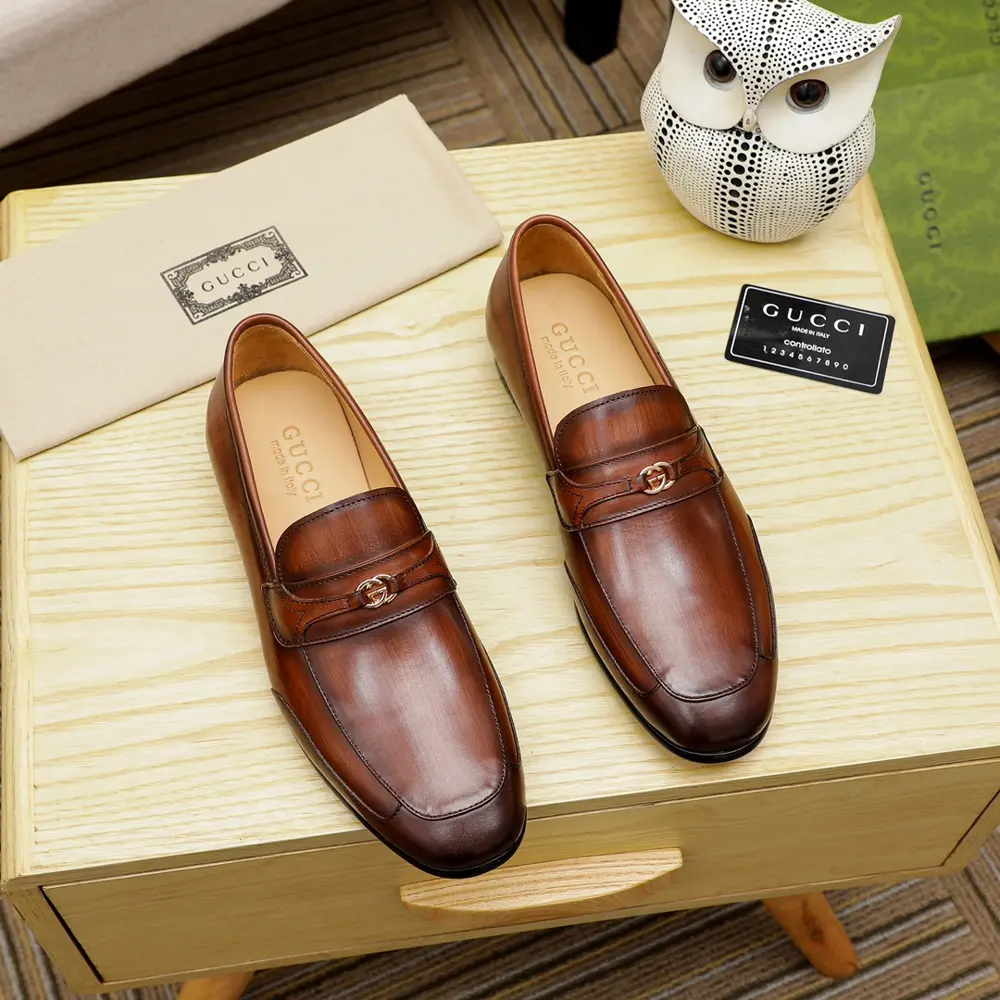 Gucci men’s business formal leather shoes New models synchronized with Hong Kong counters