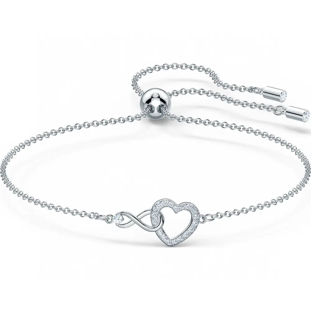 Swarovski rhodium-plated bracelet is your best choice to express “eternal love”