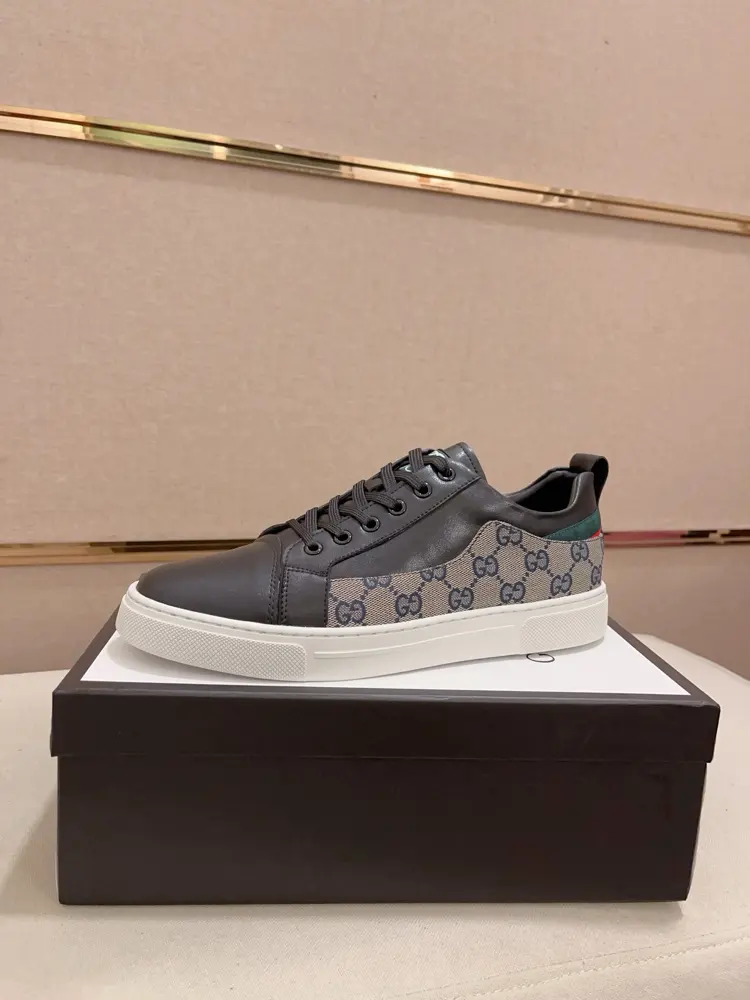 Gucci casual shoes upper Imported cowhide official website 1:1 fabric