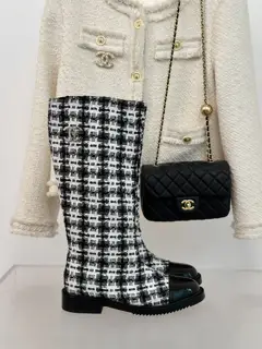Chanel Double C Plaid Boots