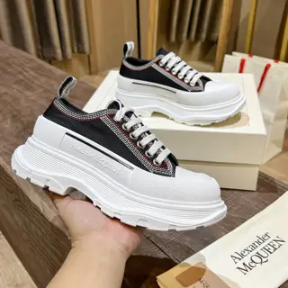 McQueen thick-soled couple thick-soled canvas dad shoes