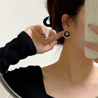 CHANEL style ear clip Earrings