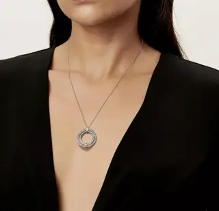 Tiffany round color-separated necklace