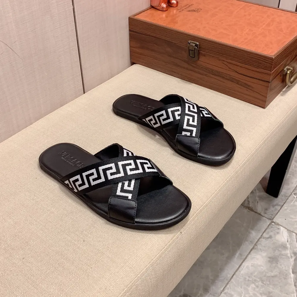 Versace slippers imported original selected leather