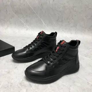 Prada lace-up wool sneakers